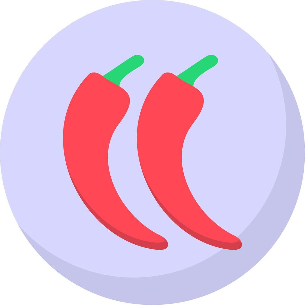 Chilli Flat Bubble Icon vector