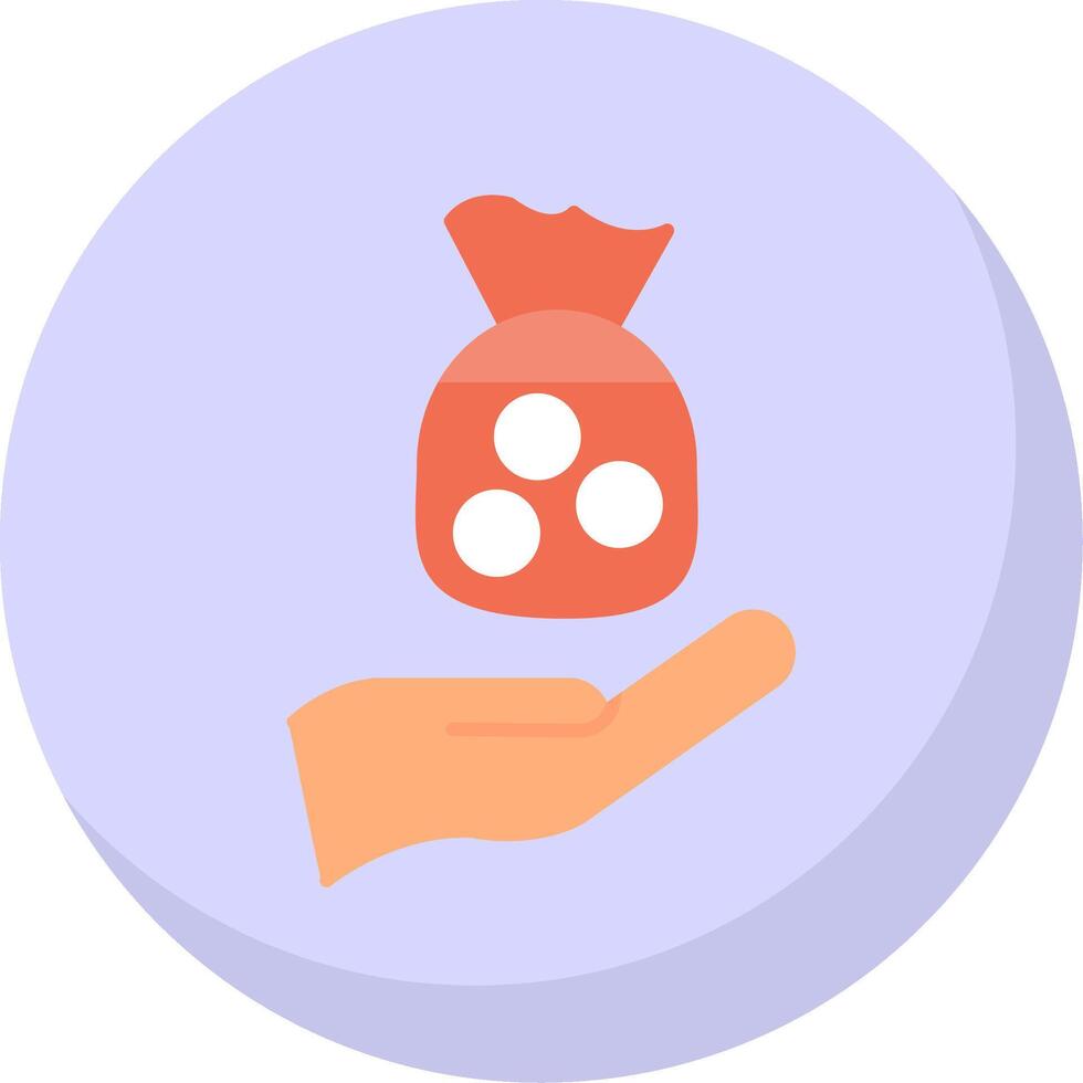 Zakat Flat Bubble Icon vector