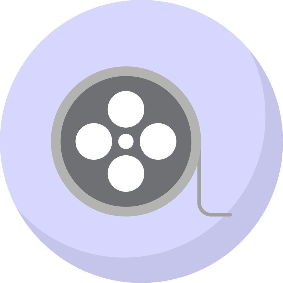 Film Reel Flat Bubble Icon vector