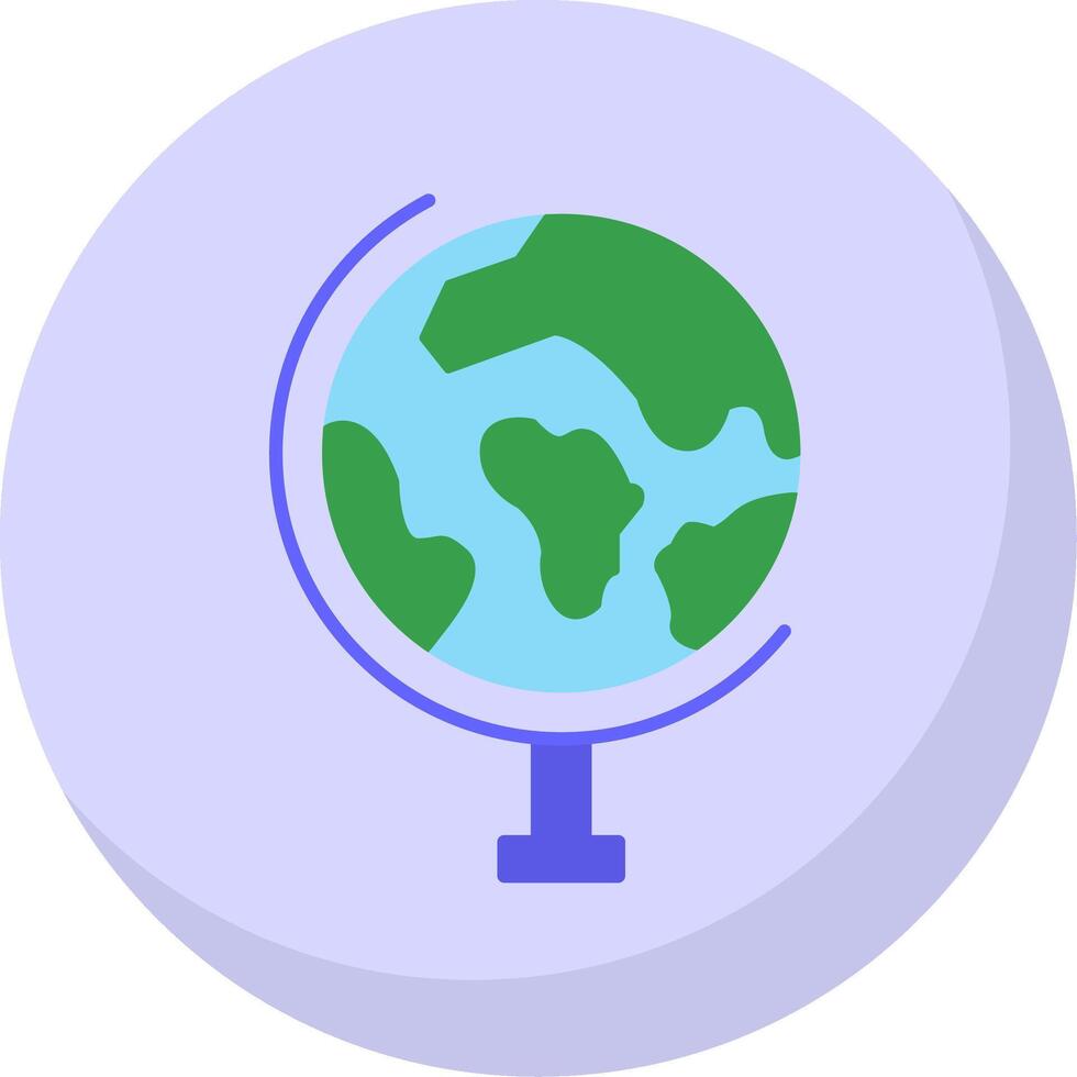 Globe Flat Bubble Icon vector
