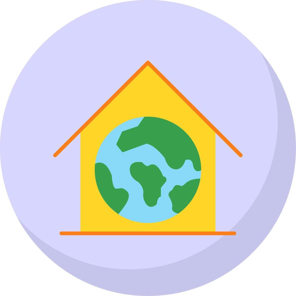 Greenhouse Flat Bubble Icon vector