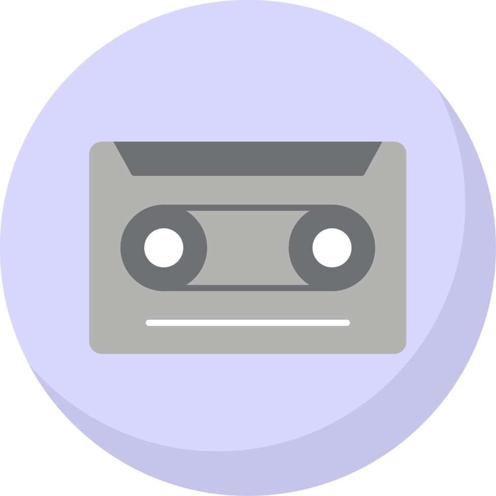 Cassette Flat Bubble Icon vector