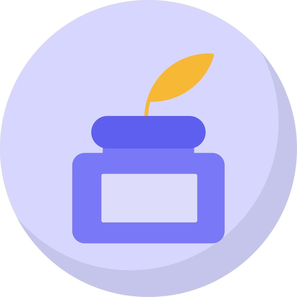 Inkpot Flat Bubble Icon vector