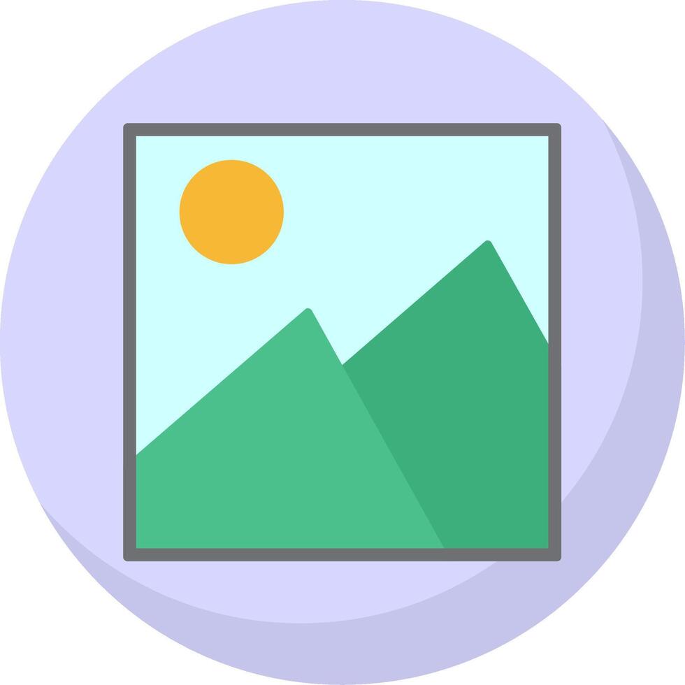 Picture Flat Bubble Icon vector