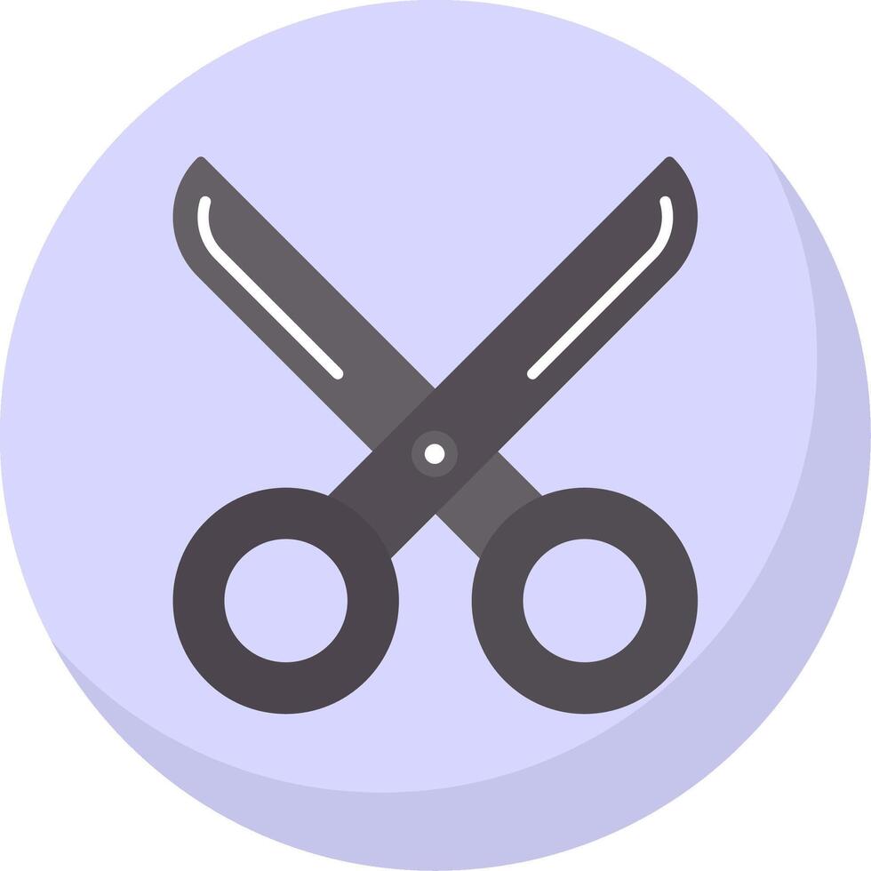 scissor Flat Bubble Icon vector