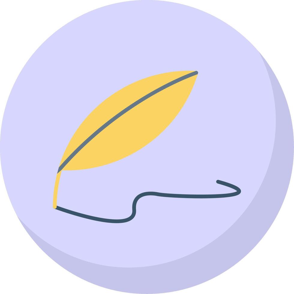 Quill Flat Bubble Icon vector