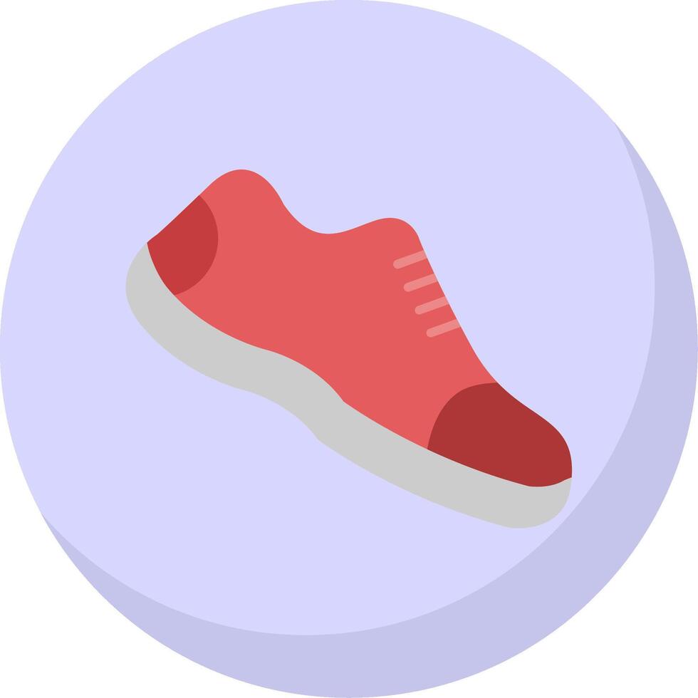 corriendo Zapatos plano burbuja icono vector