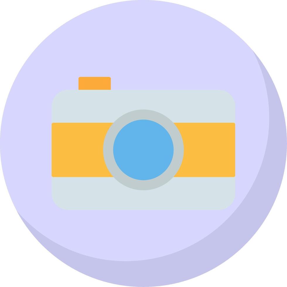 Old Came Flat Bubble Icon vector