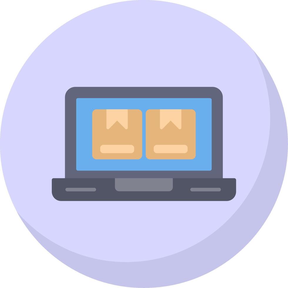 Online Store Flat Bubble Icon vector