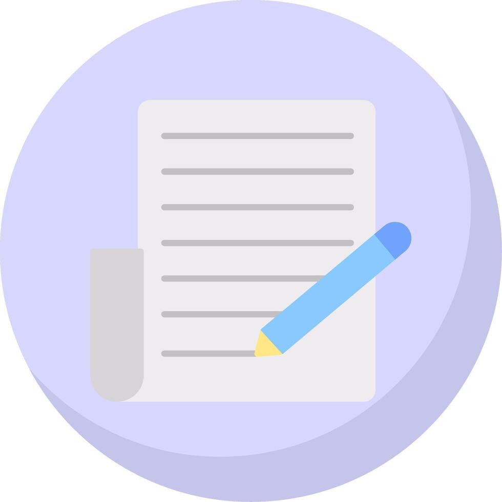 Writing Flat Bubble Icon vector