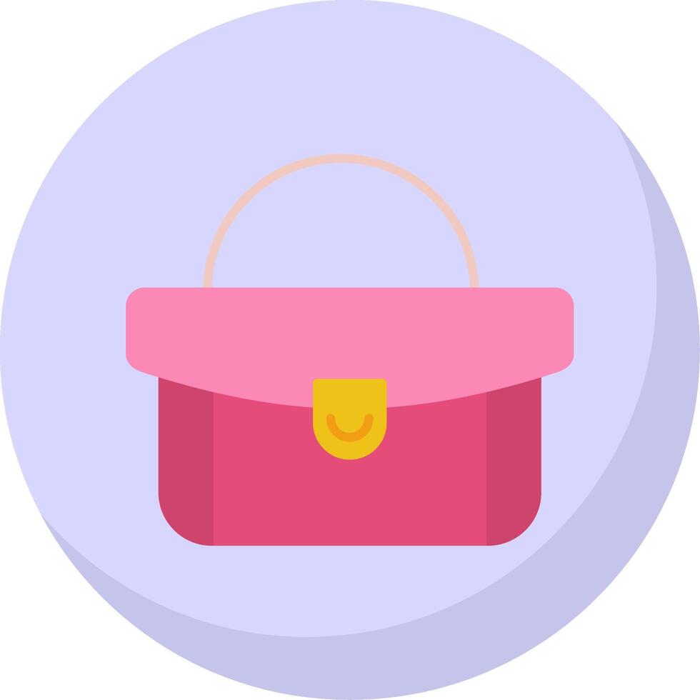 Woman Bag Flat Bubble Icon vector