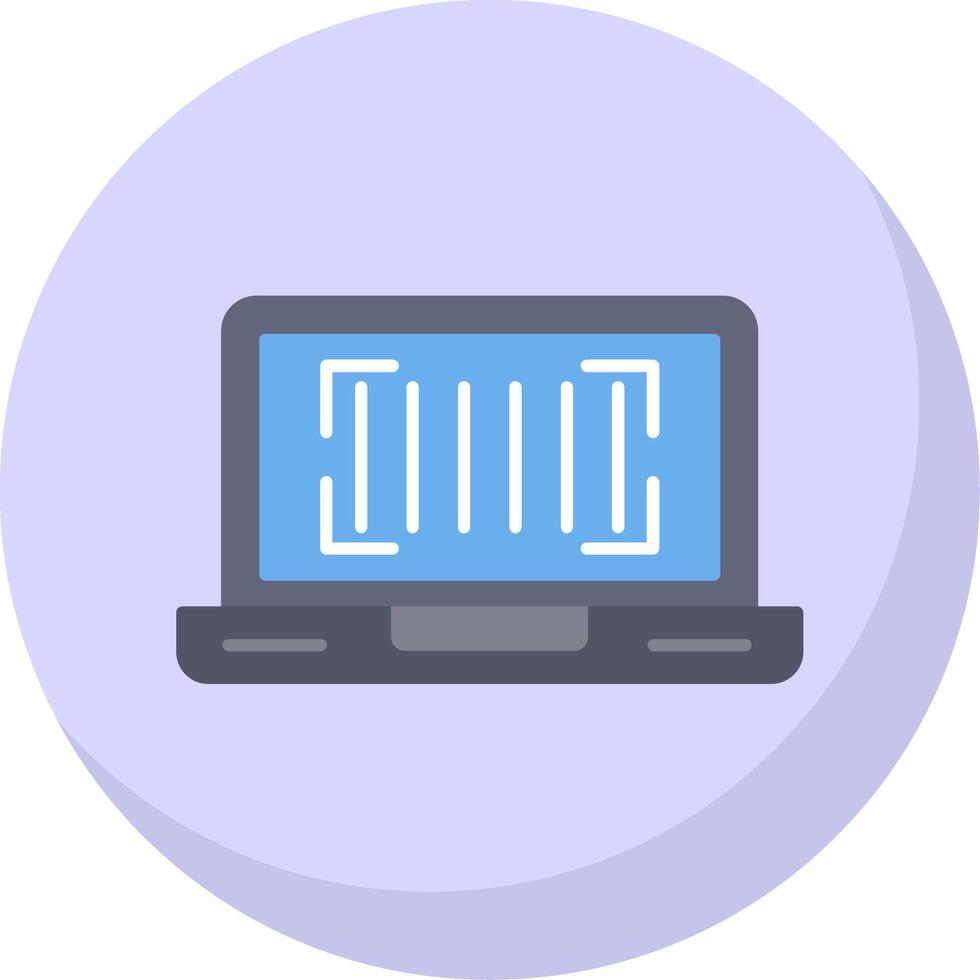 Barcode Flat Bubble Icon vector