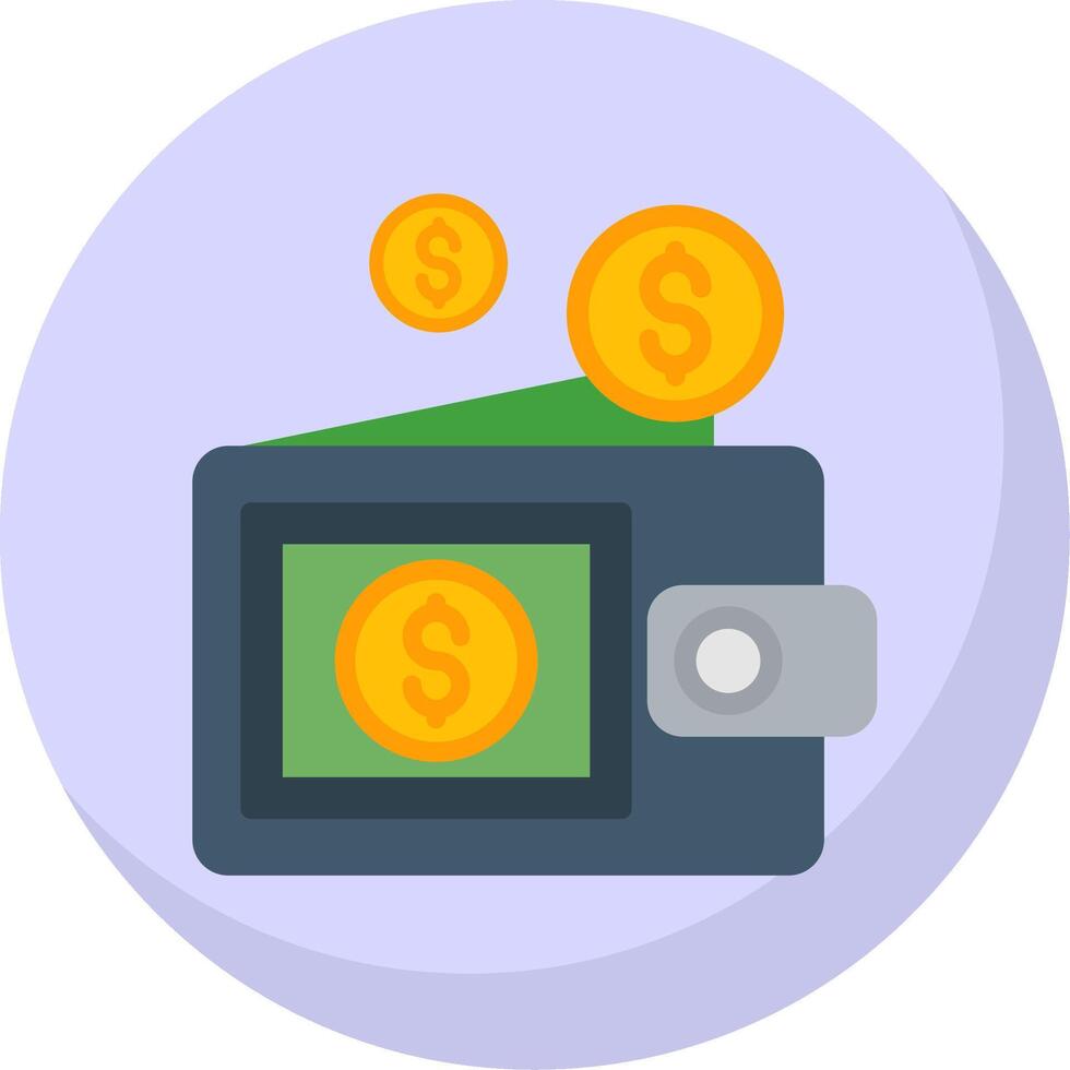 Coins Flat Bubble Icon vector