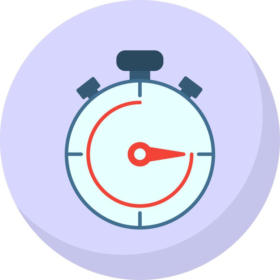 Stopwatch Flat Bubble Icon vector