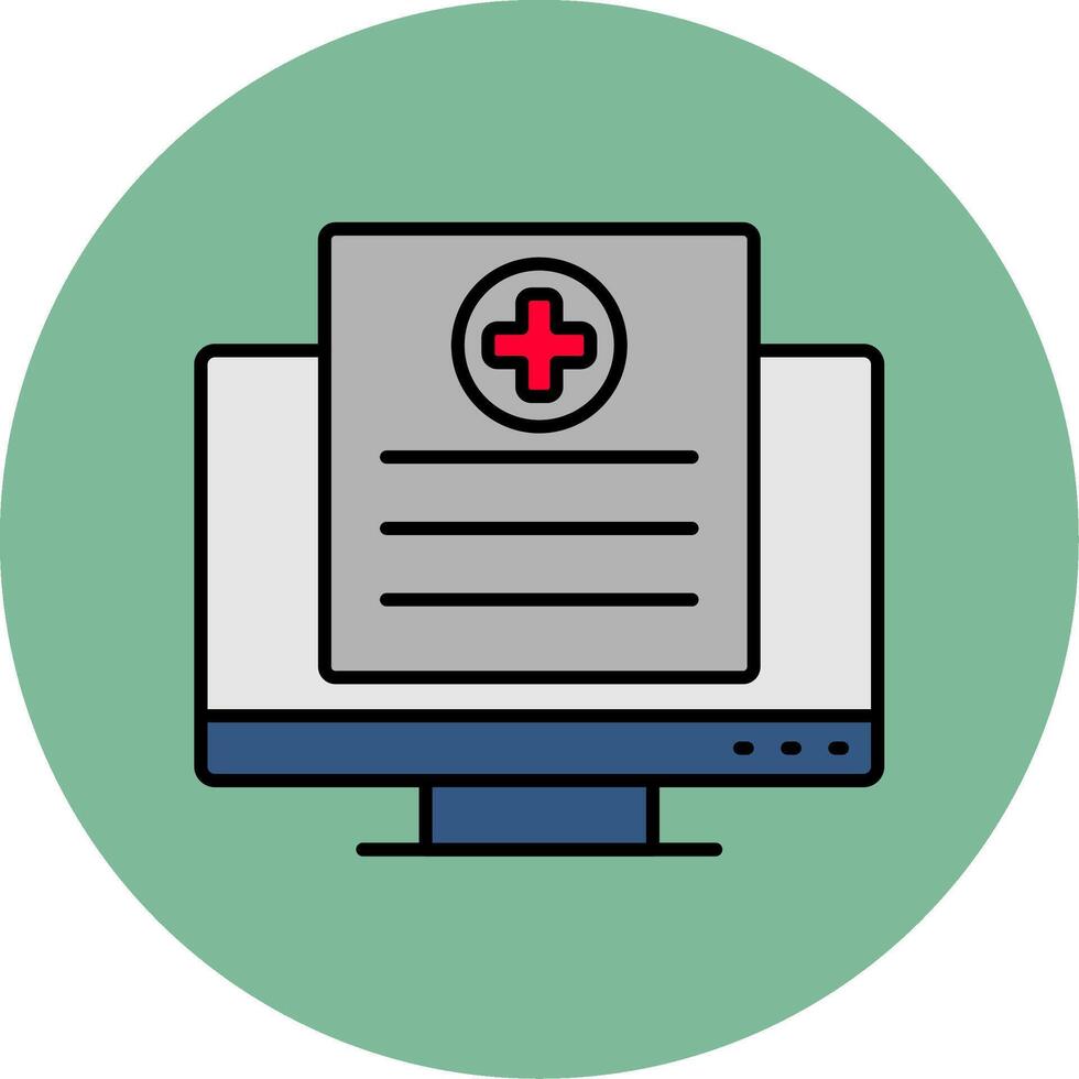 Computer Flat Bubble Icon vector