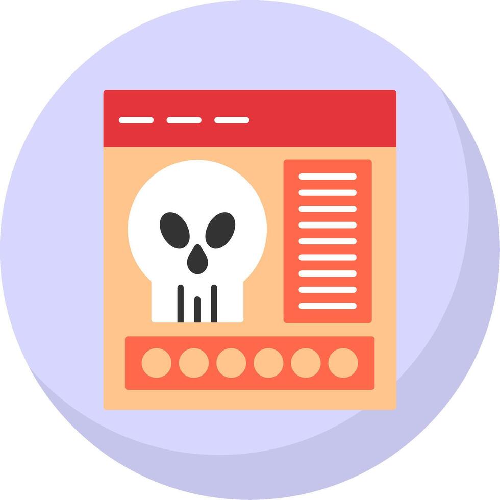 Malware Flat Bubble Icon vector