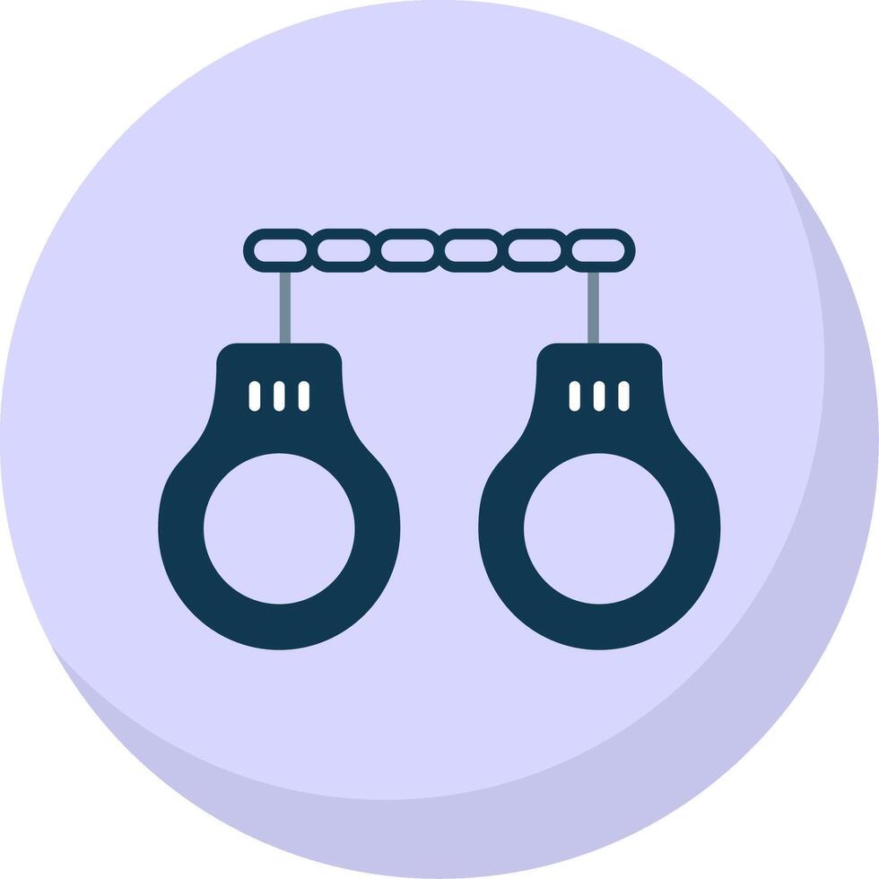 Handcuffs Flat Bubble Icon vector