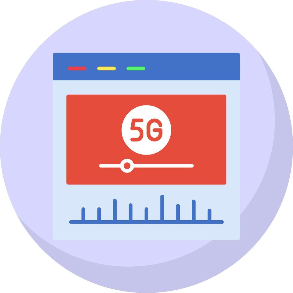 Video Player Flat Bubble Icon vector