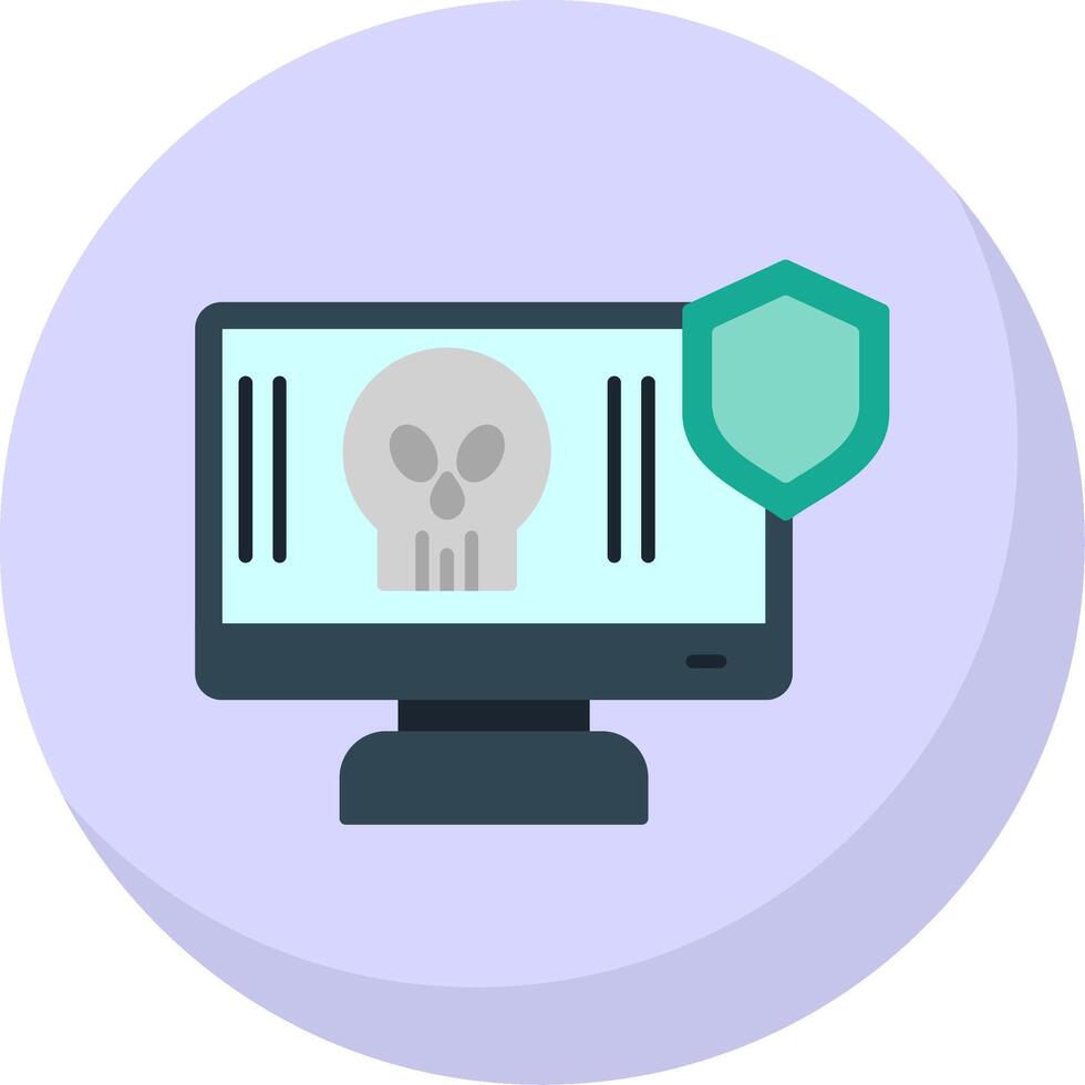 Antivirus Flat Bubble Icon vector