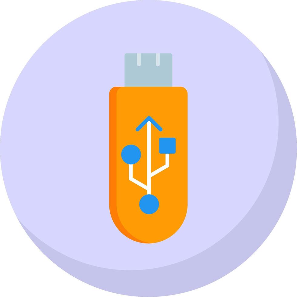 Usb Flat Bubble Icon vector