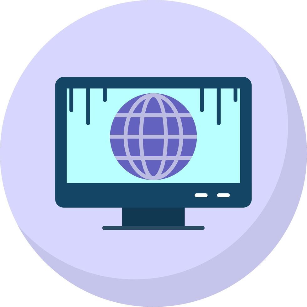 Internet Flat Bubble Icon vector