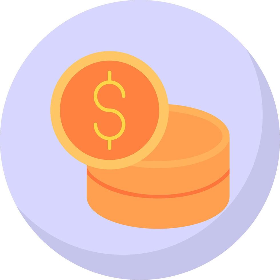 Costs Flat Bubble Icon vector