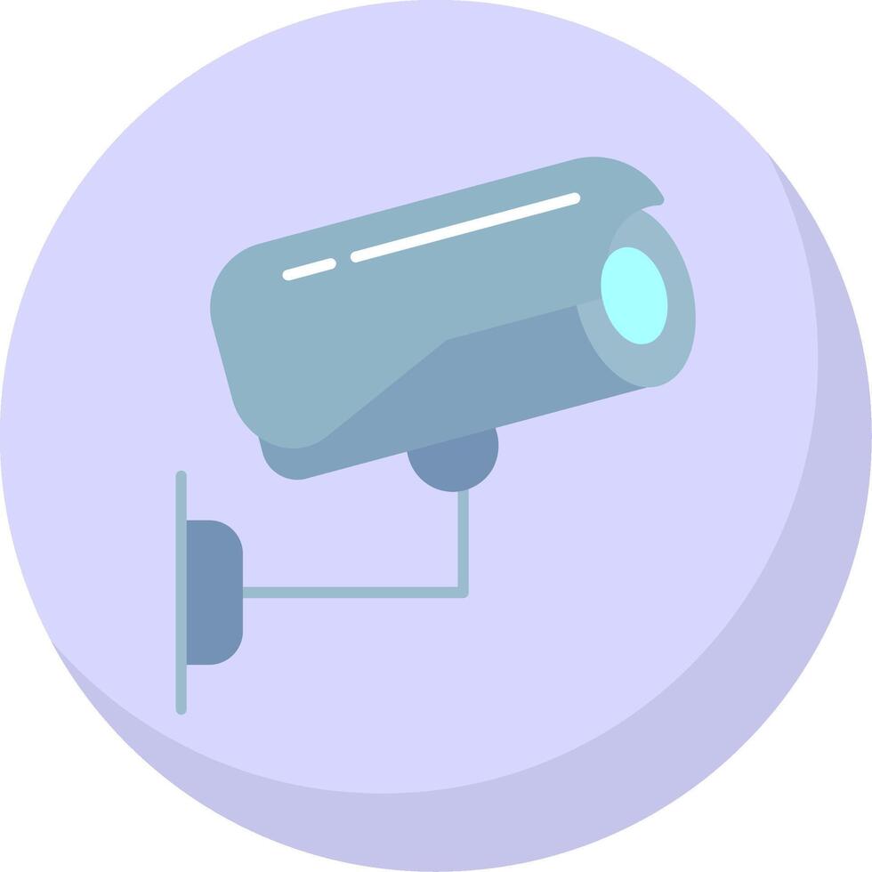 Security Camera Flat Bubble Icon vector