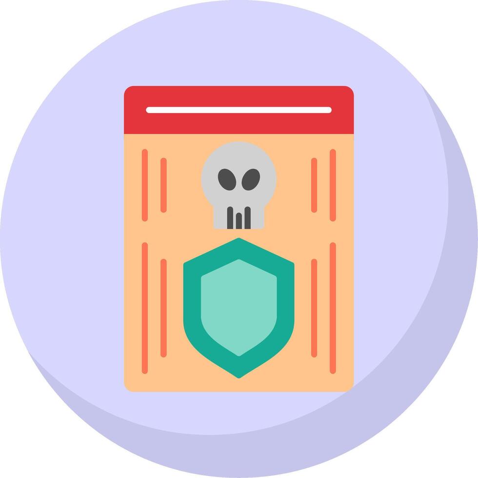 Shield Flat Bubble Icon vector