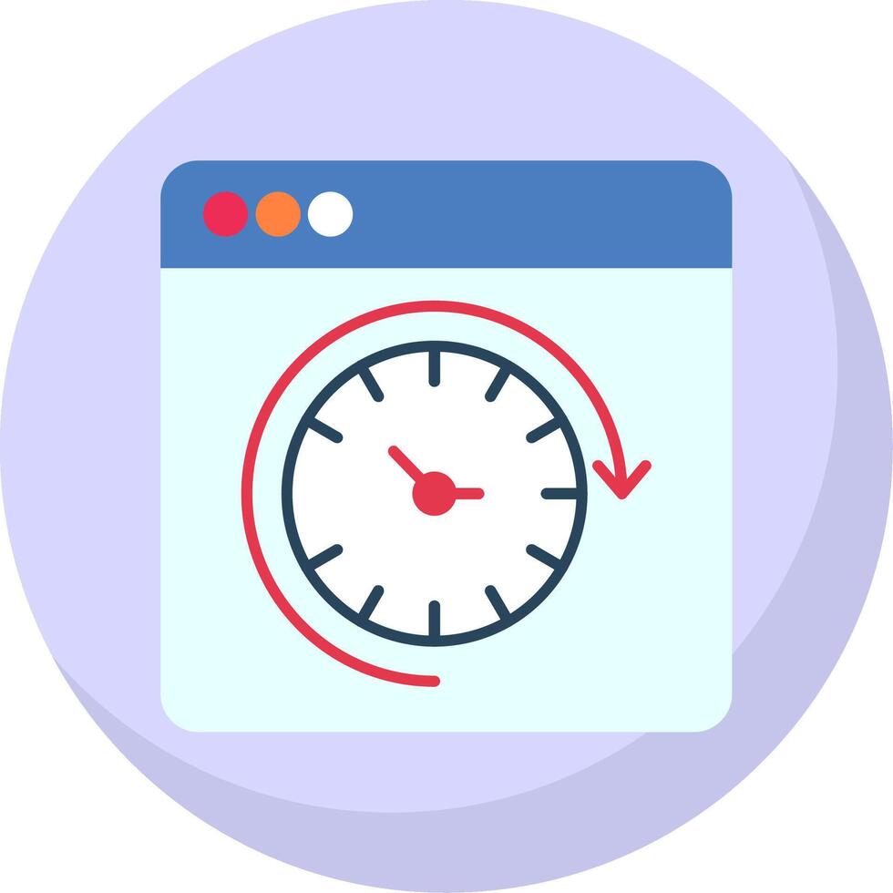 Routine Flat Bubble Icon vector