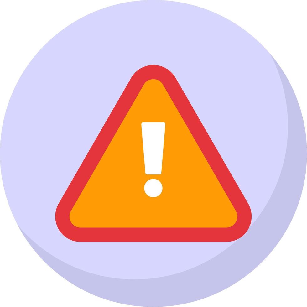 Alert Flat Bubble Icon vector