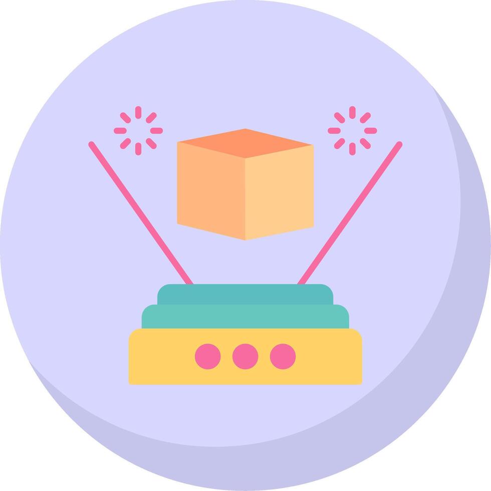 Hologram Flat Bubble Icon vector