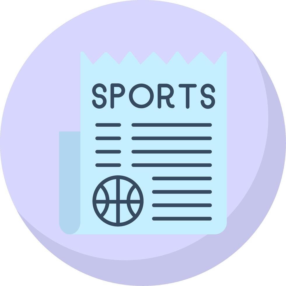 Deportes Noticias plano burbuja icono vector