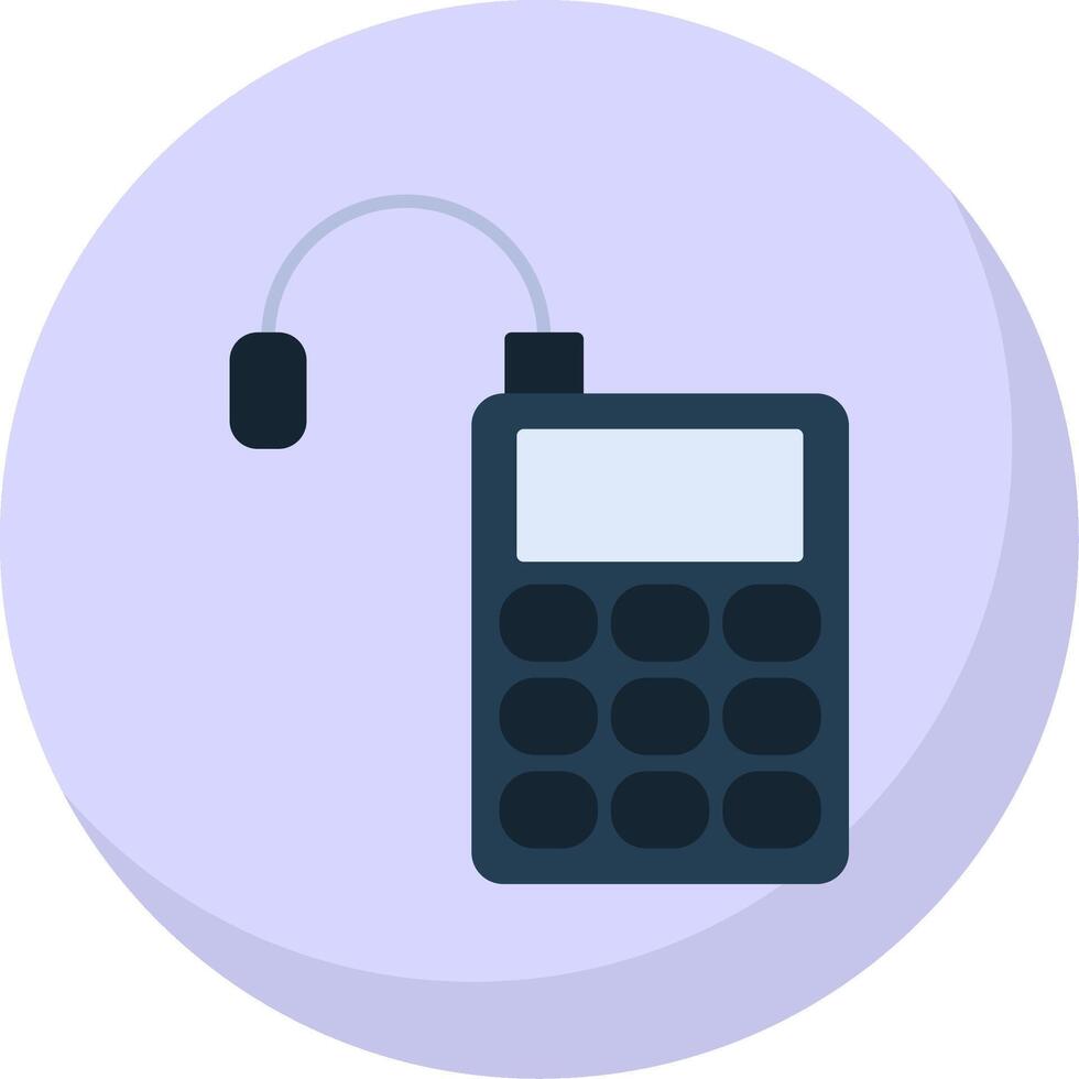 Microphone Flat Bubble Icon vector