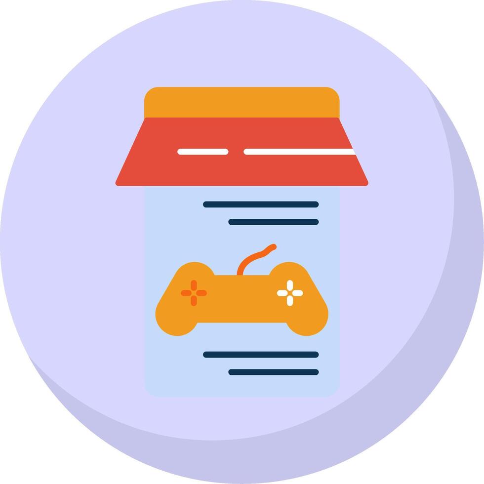Online Store Flat Bubble Icon vector