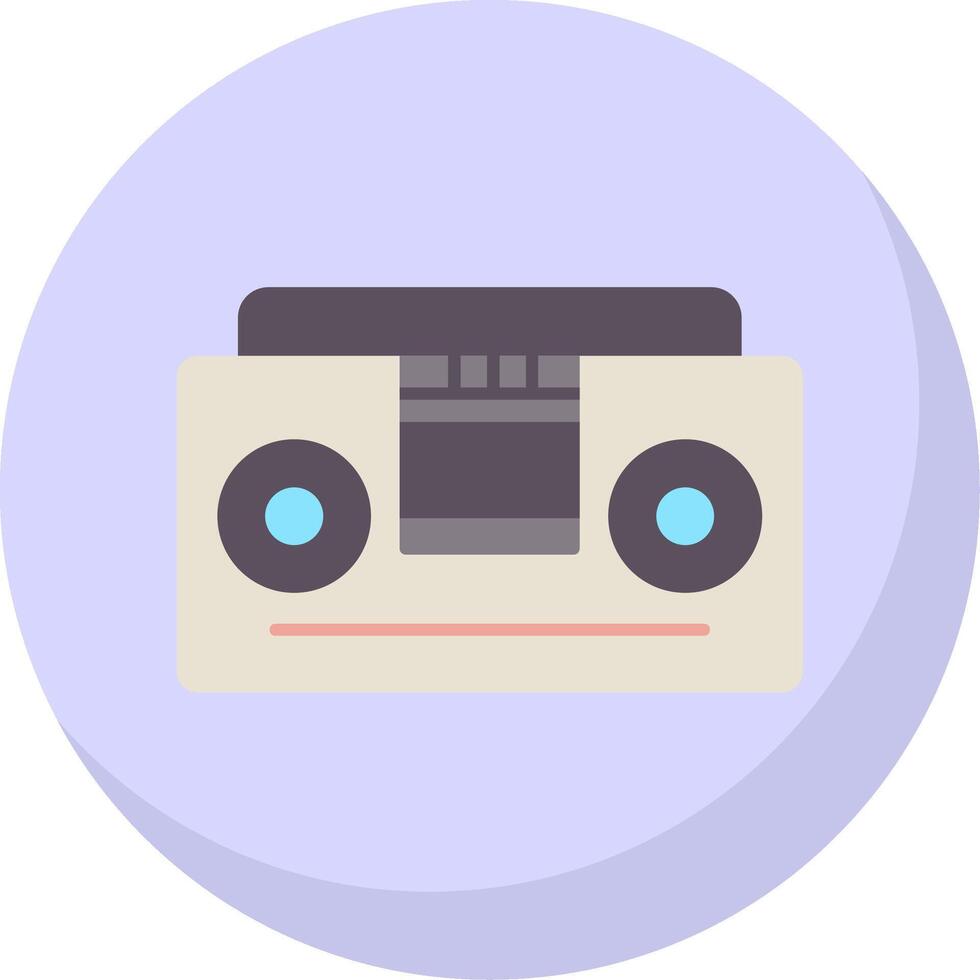 Tape Recorder Flat Bubble Icon vector