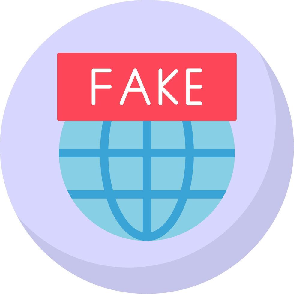 Fake News Flat Bubble Icon vector