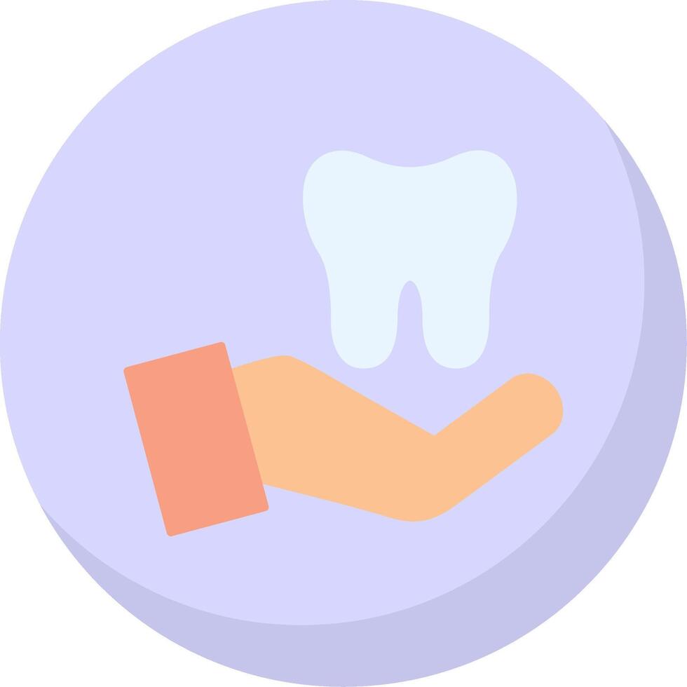 Dental Care Flat Bubble Icon vector