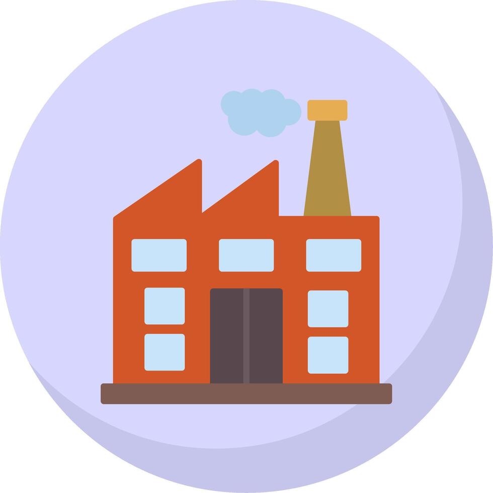 Factory Flat Bubble Icon vector