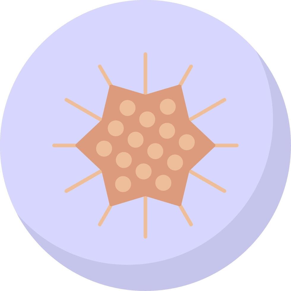 Sea Urchin Flat Bubble Icon vector