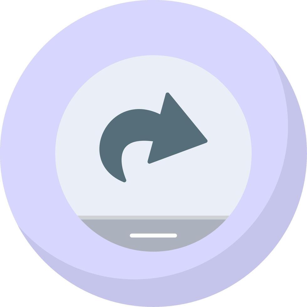 Next Flat Bubble Icon vector