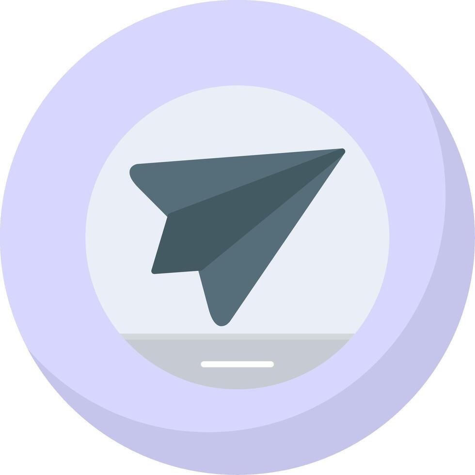 Paper Plane Flat Bubble Icon vector