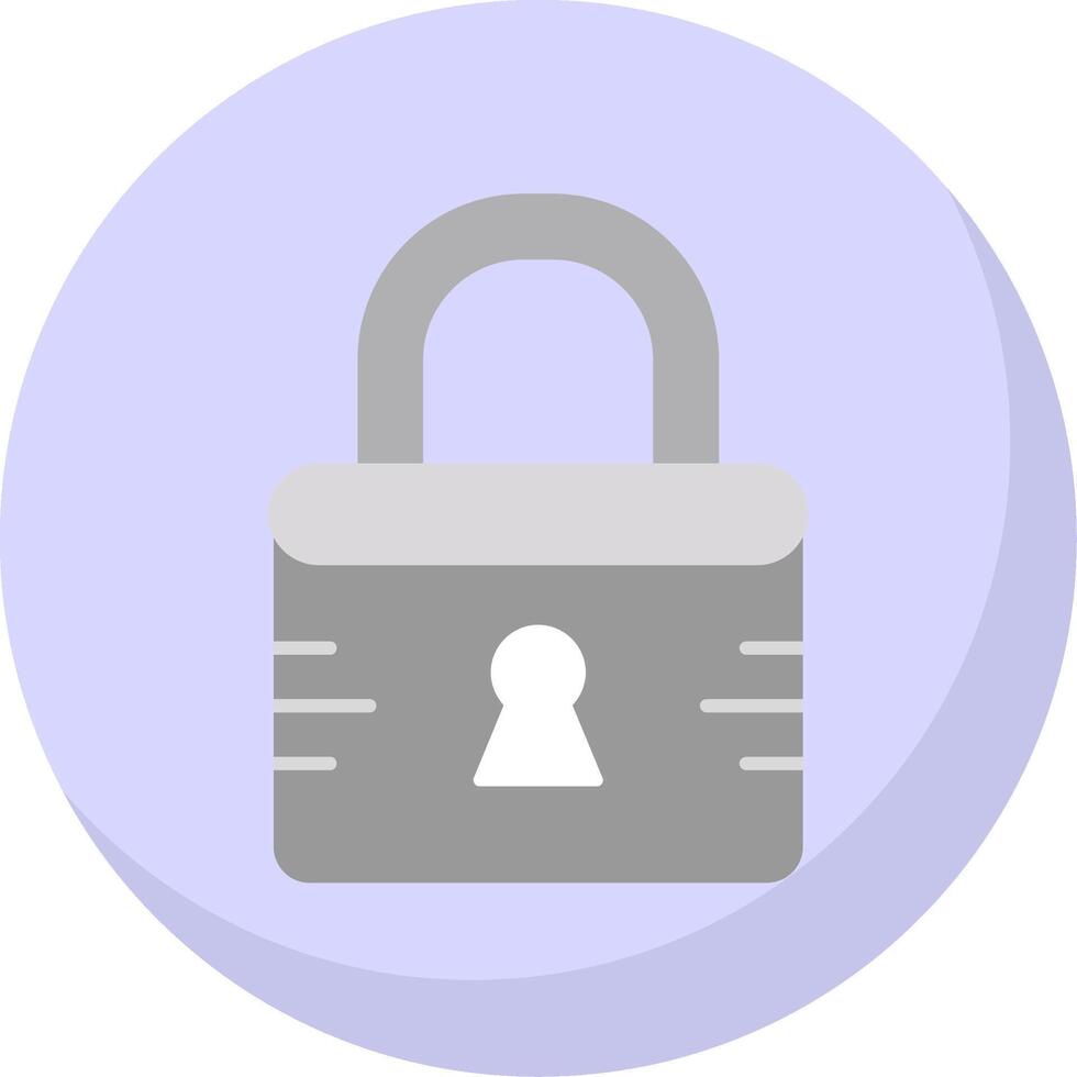 Padlock Flat Bubble Icon vector