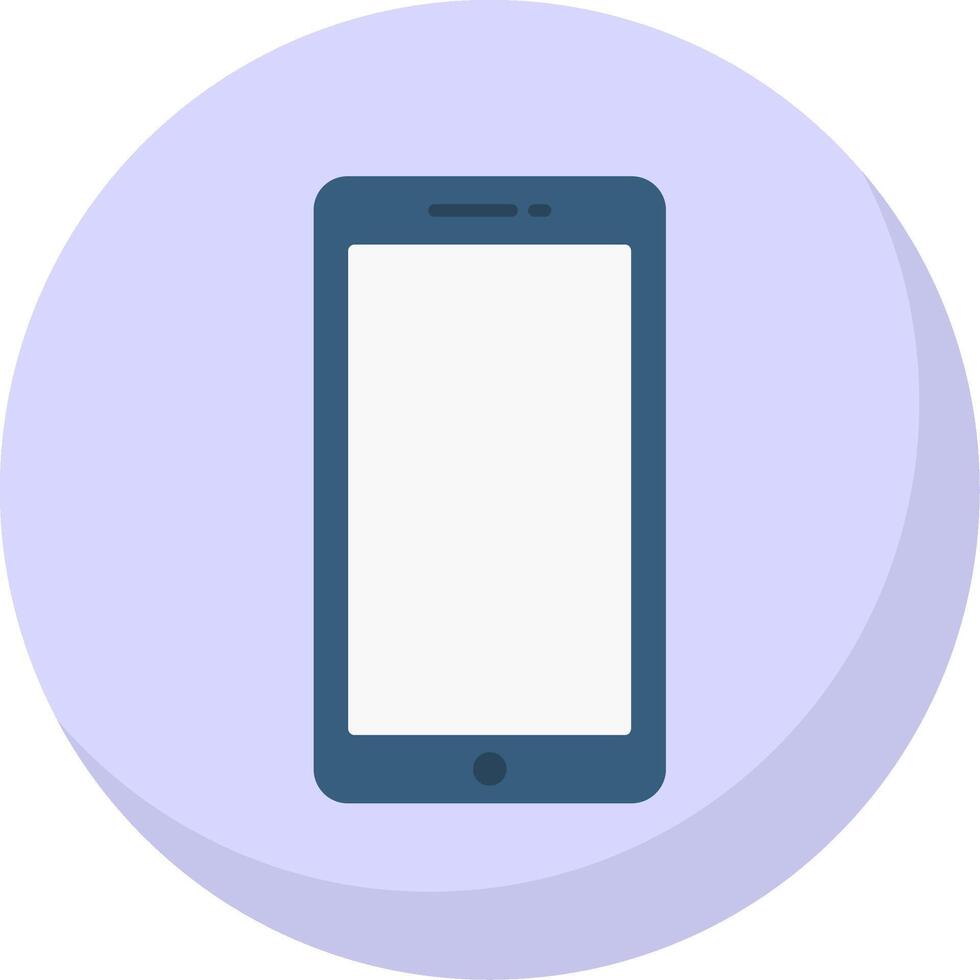 Mobile Phone Flat Bubble Icon vector