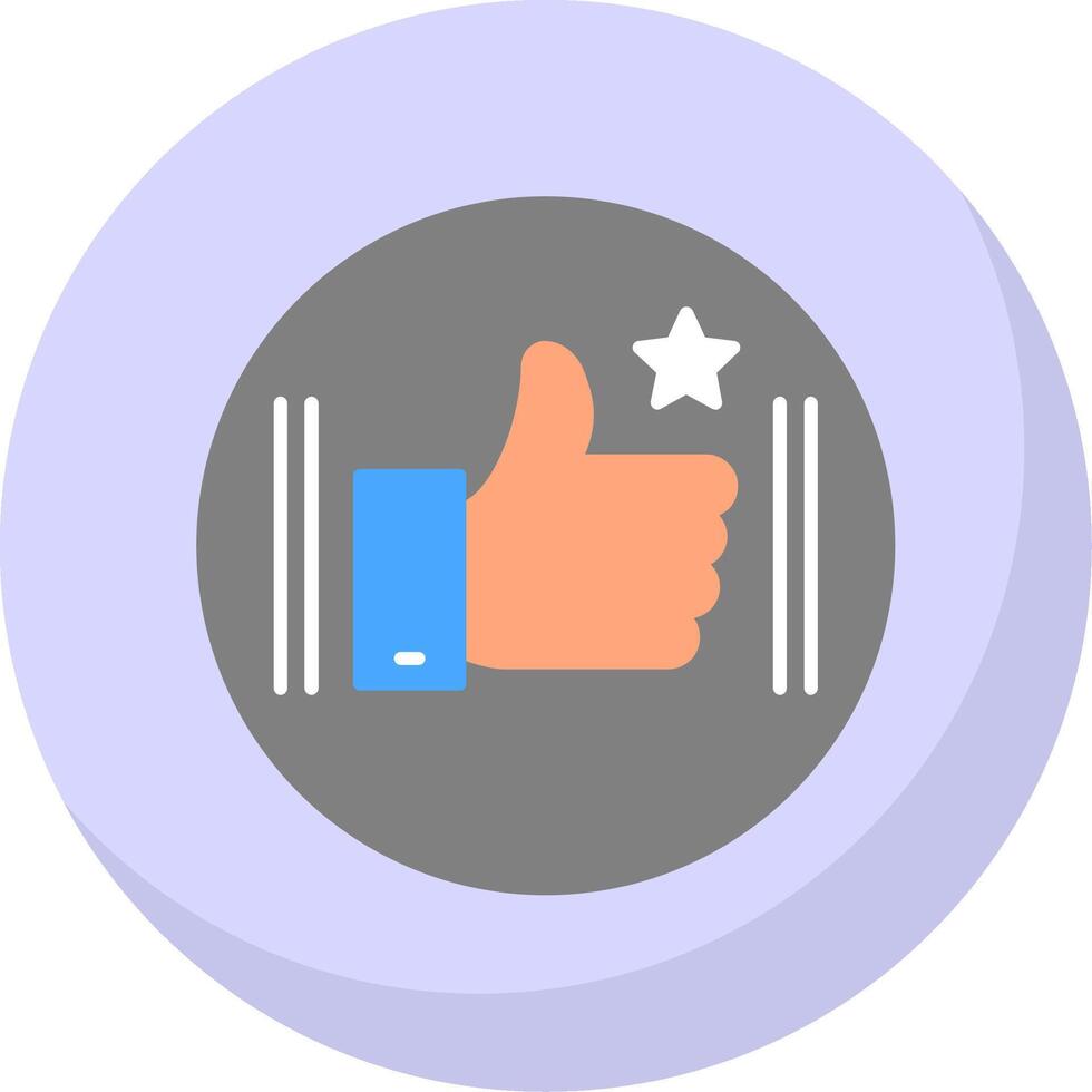 Like Flat Bubble Icon vector