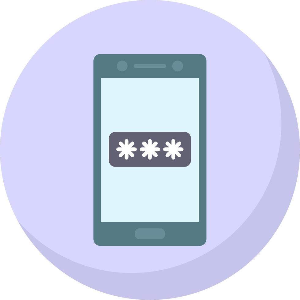 Password Flat Bubble Icon vector