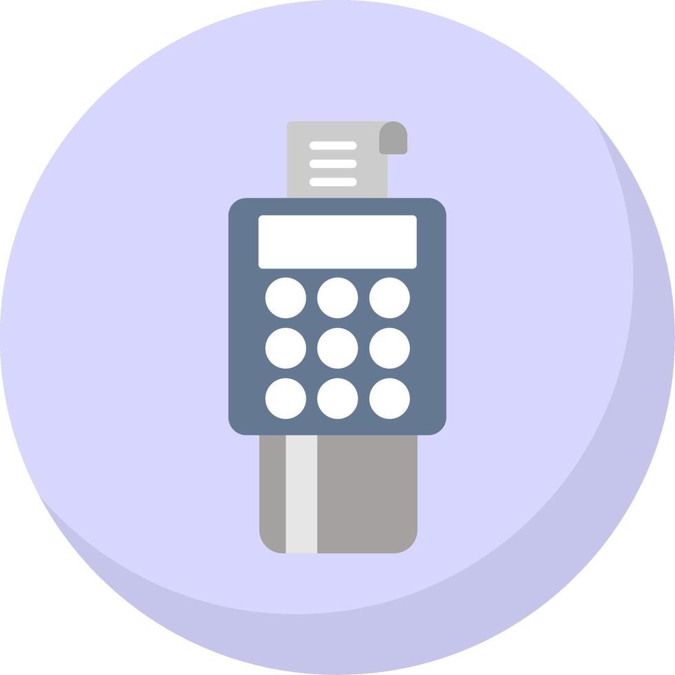 Bank Terminal Flat Bubble Icon vector