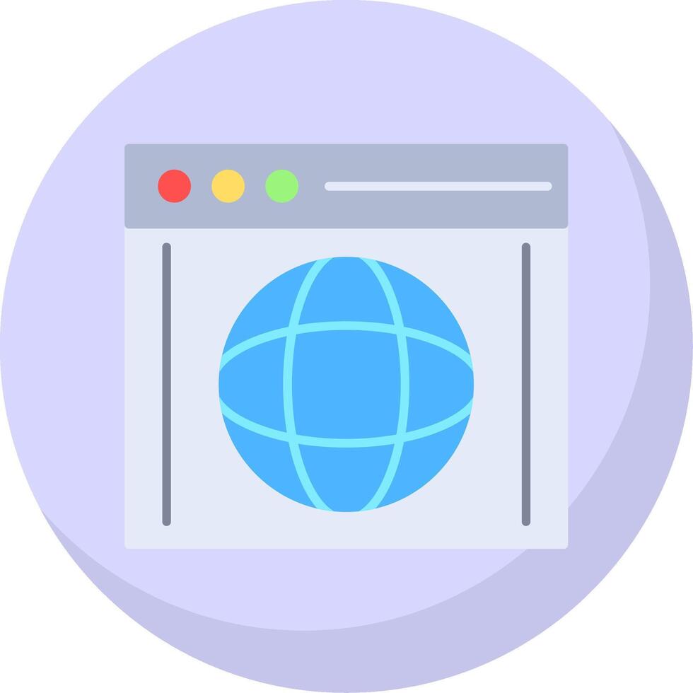 navegador plano burbuja icono vector