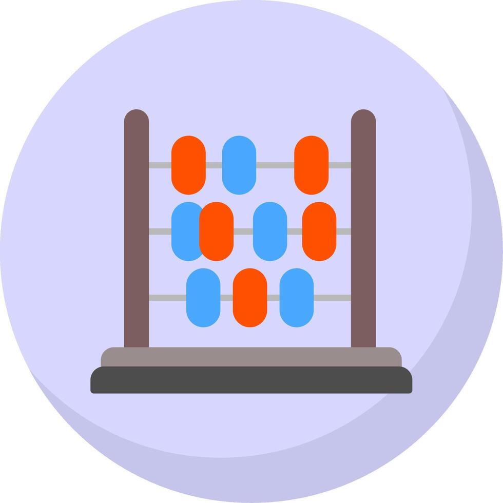 Abacus Flat Bubble Icon vector