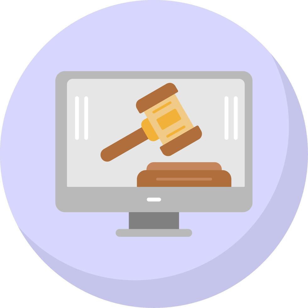 Auction Flat Bubble Icon vector