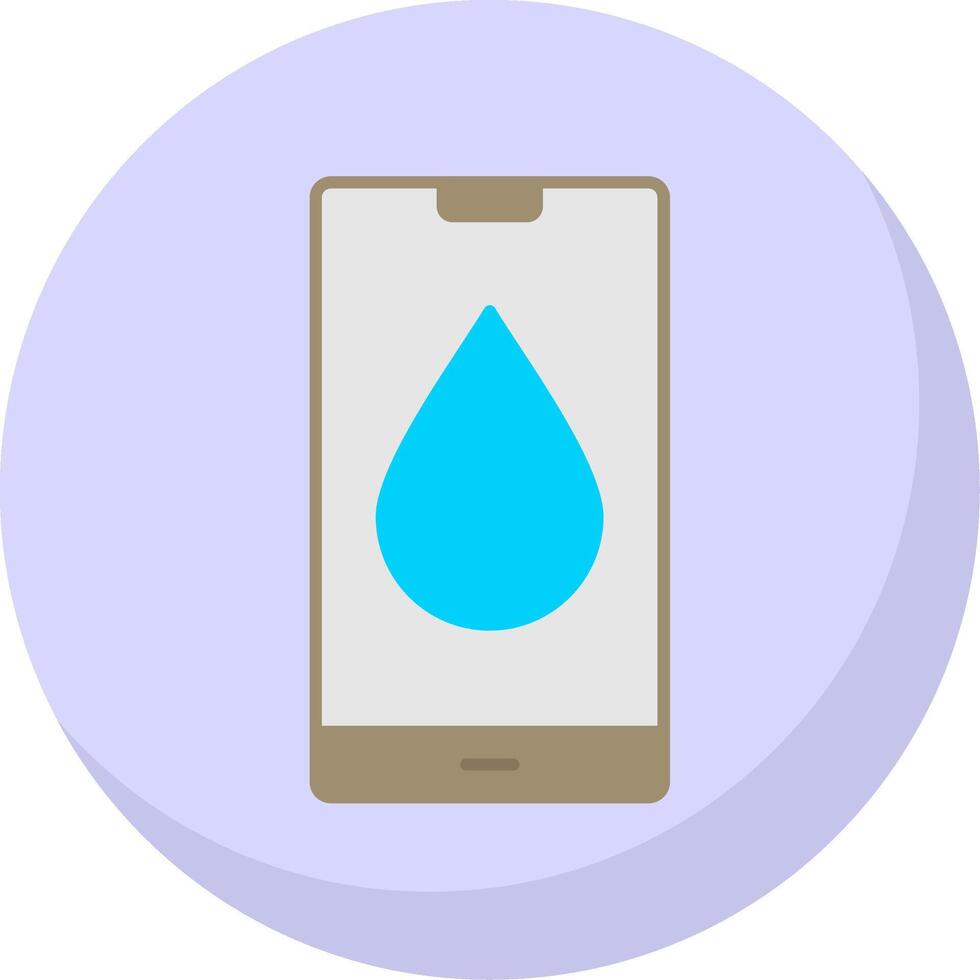Water Drop Flat Bubble Icon vector